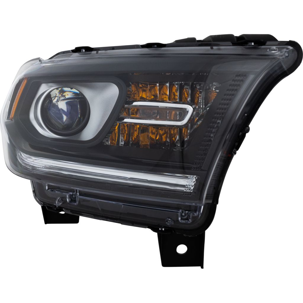 DODGE TRUCKS & VANS DURANGO HEAD LAMP ASSEMBLY RIGHT (Passenger Side) (HALOGEN)(WO/LED DRL)(BLK BEZEL) OEM#68184826AF 2014-2015 PL#CH2503255