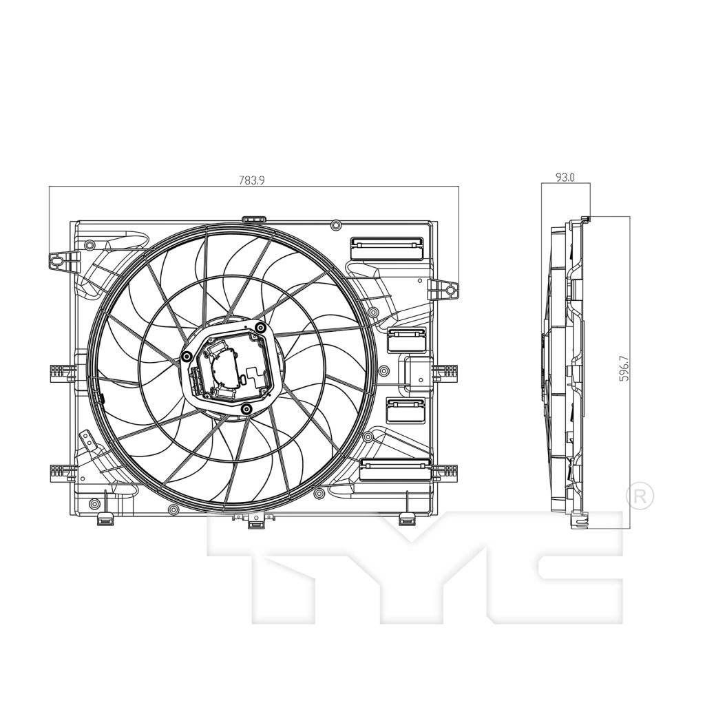 GM TRUCKS & VANS EQUINOX RADIATOR & A/C FAN ASSY 1.5L TURBO (SINGLE FAN ) OEM#84221606 2018-2019 PL#GM3115314