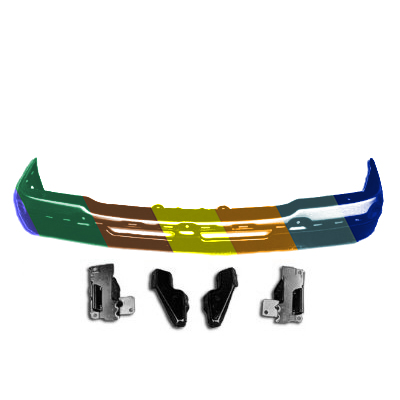 GM TRUCKS & VANS SILVERADO/PU (CHEVY) (07 OLD STYLE) FRONT BUMPER PTD (W/O BKT)(EXC.SS) OEM#89025748 2003-2007 PL#GM1002417