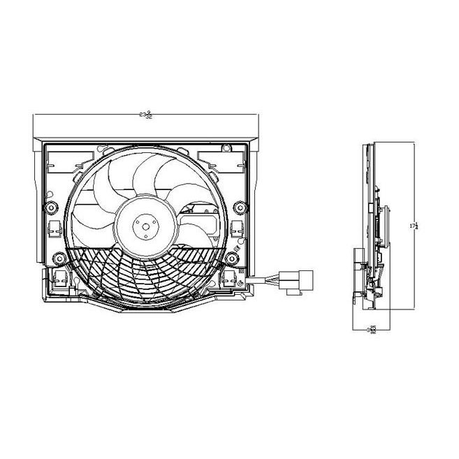 BMW BMW 3( ci ) (COUPE/CONVERTIBLE) A/C FAN ASSY OEM#64546988913 2000-2006 PL#BM3020100