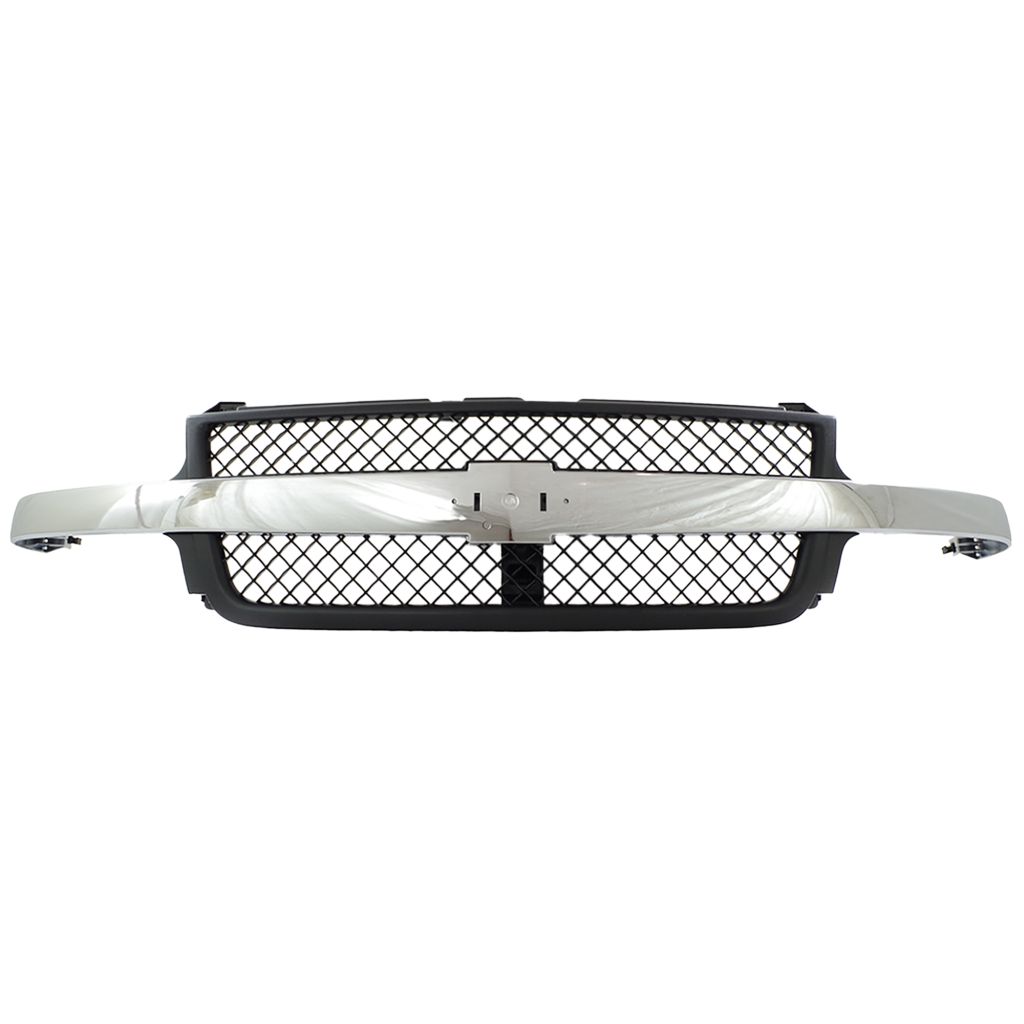 GM TRUCKS & VANS SILVERADO/PU (CHEVY) (07 OLD STYLE) GRILLE CHR/BLK (2500HD & 3500) OEM#15088290 1999-2002 PL#GM1200523