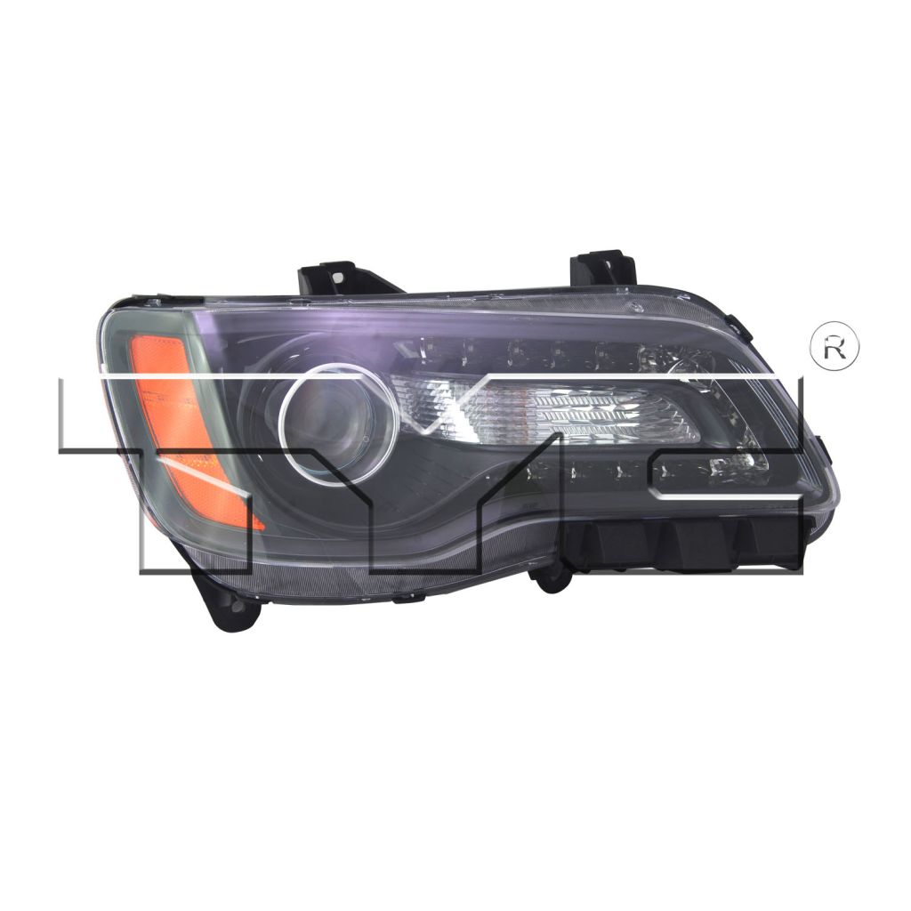 CHRYSLER 300 HEAD LAMP ASSEMBLY RIGHT (Passenger Side) (HALOGEN)(BLK BEZEL) OEM#68085416AF 2012-2014 PL#CH2503235