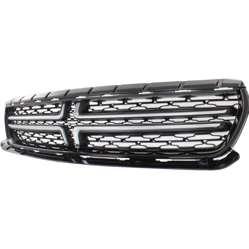 DODGE CHARGER GRILLE GLOSS-BLACK W/SATIN NICKEL CHROME (WO/HOOD SCOOP) OEM#5PP34SZ7AB 2015-2023 PL#CH1200391