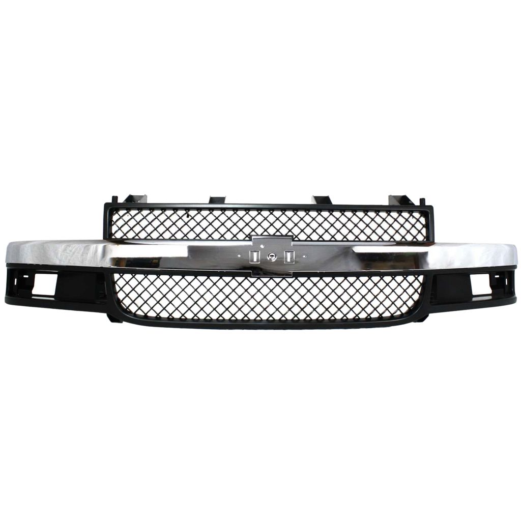 GM TRUCKS & VANS CHEVY/GMC/VAN(Express/Savana) GRILLE CHROME/BLACK (COMPOSITE HEAD LAMP)(CHEVY) **CAPA** OEM#84689070 2003-2025 PL#GM1200535C