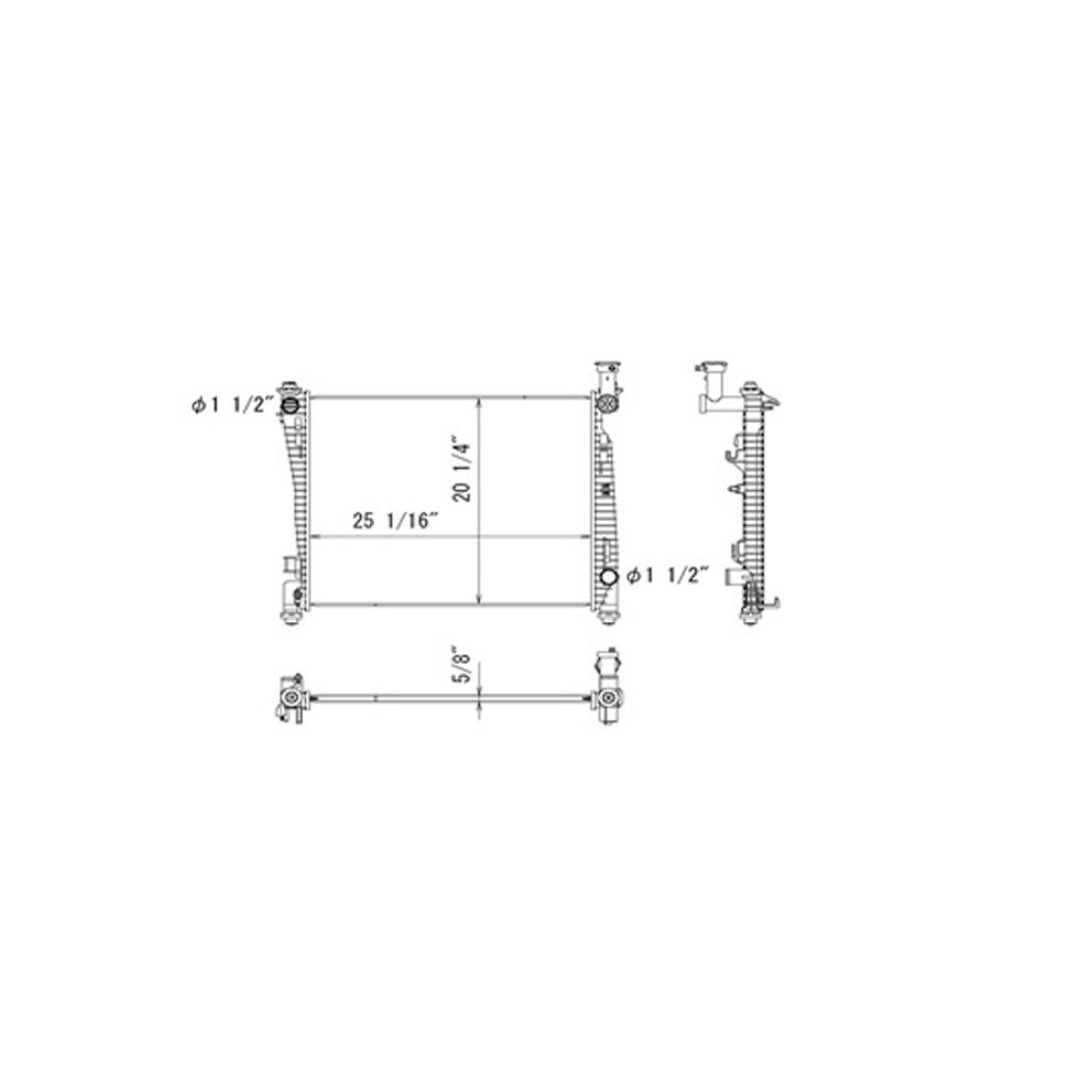 JEEP GRAND CHEROKEE RADIATOR (3.6L 14-15)(5.7L )(STD DUTY) OEM#52014529AB 2014-2022 PL#CH3010356