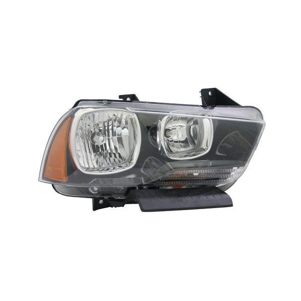 DODGE CHARGER HEAD LAMP ASSEMBLY RIGHT (Passenger Side) (HALOGEN)(included BUMPER SUPPORT BRACKET) OEM#57010410AE 2011-2014 PL#CH2503232