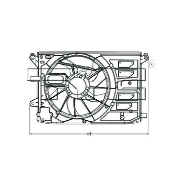 FORD HYBRID/ENERGI RADIATOR & A/C FAN ASSEMBLY W/MODULE OEM#DM5Z8C607C 2013-2018 PL#FO3115201