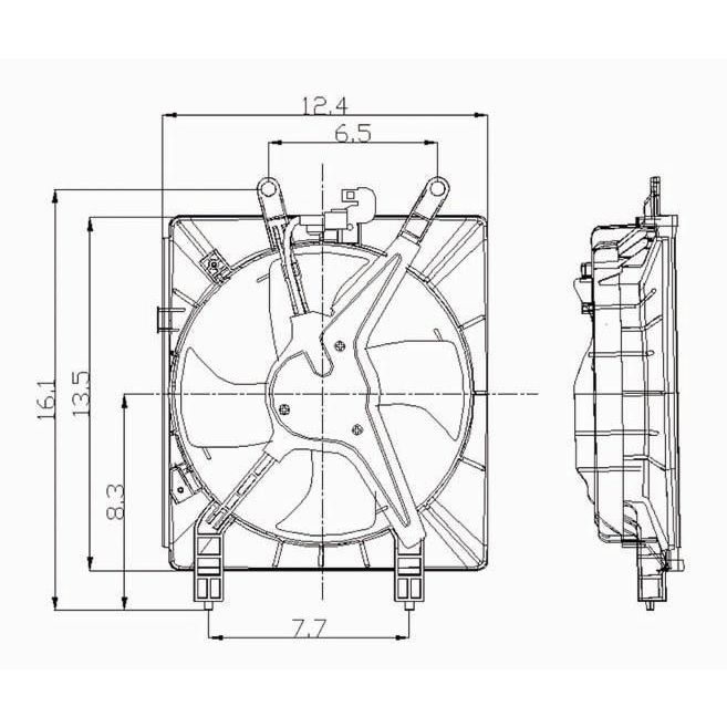 HONDA CIVIC SEDAN A/C FAN ASSY OEM#38615PMMC00-PFM 2001-2005 PL#HO3113114