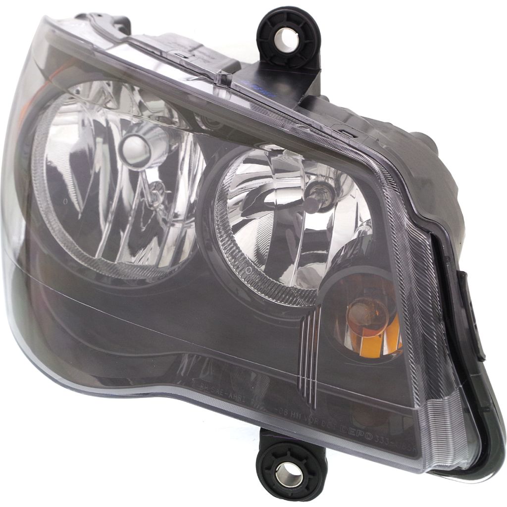 CHRYSLER TOWN & COUNTRY HEAD LAMP ASSEMBLY RIGHT (Passenger Side) (HALOGEN)(BLK BEZEL) OEM#68206500AC (P) 2014-2016 PL#CH2503266