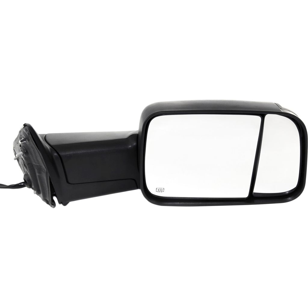 DODGE TRUCKS & VANS DODGE/PU (R2500/3500) DOOR MIRROR RIGHT (Passenger Side) PWR/HTD/SIGNAL/PUDDLE (DUAL GLASS)(TEXT BLACK)(W/TOW PKG) OEM#55372070AM 2010-2011 PL#CH1321315
