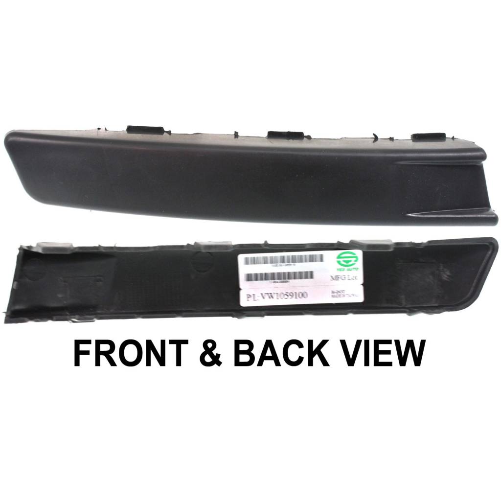 VOLKSWAGEN PASSAT FRONT BUMPER STRIP INNER RIGHT (Passenger Side) BLACK (P/LAMP INNER FILLER) OEM#3C0807646AGRU 2006-2010 PL#VW1059100