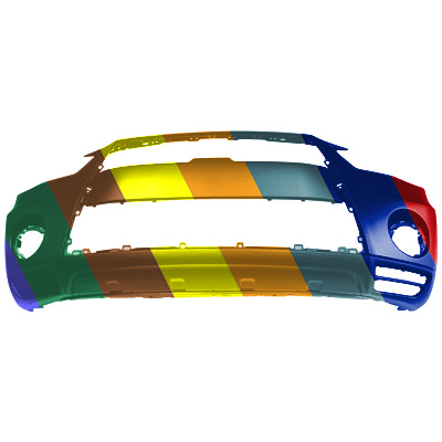 MITSUBISHI OUTLANDER (7 SEATER) FRONT BUMPER COVER PRM/LWR-TEXT (WO/HOLES FOR LOWER PAD) OEM#6400D090 2010-2013 PL#MI1000327