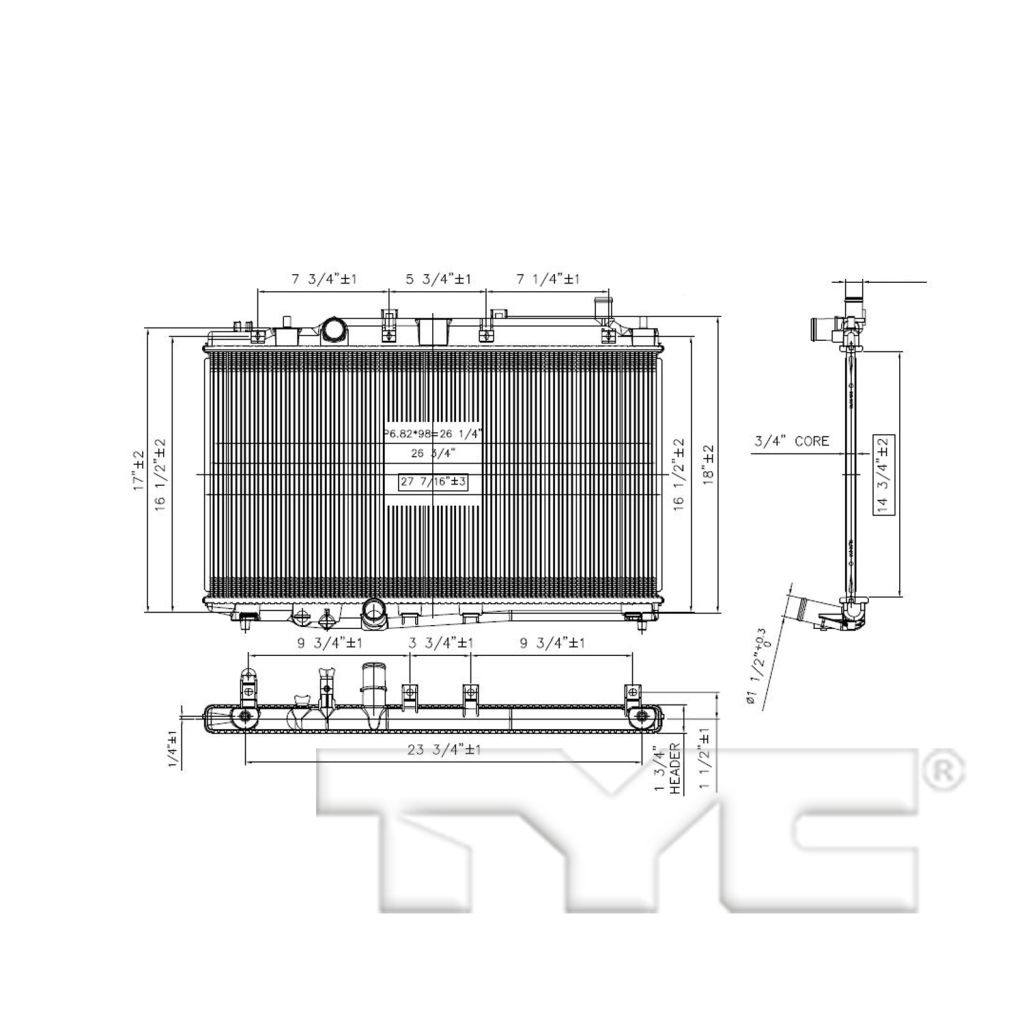 HONDA HRV RADIATOR OEM#1901051BH51 2016-2022 PL#HO3010239