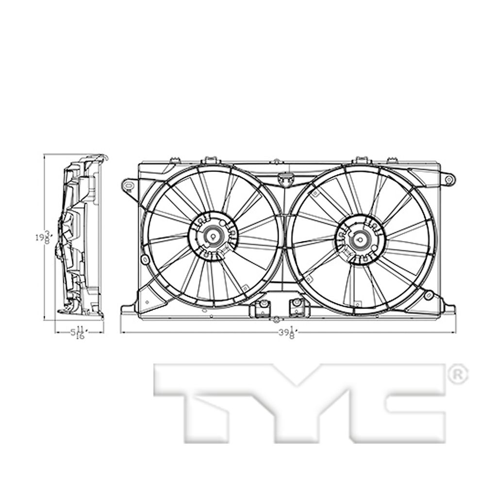 FORD TRUCKS & VANS FORD/PU (F150) RADIATOR & A/C FAN ASSEMBLY (DUAL FAN)(EXC W/HEAVY DUTY TOW) OEM#JL3Z8C607B 2015-2021 PL#FO3115207