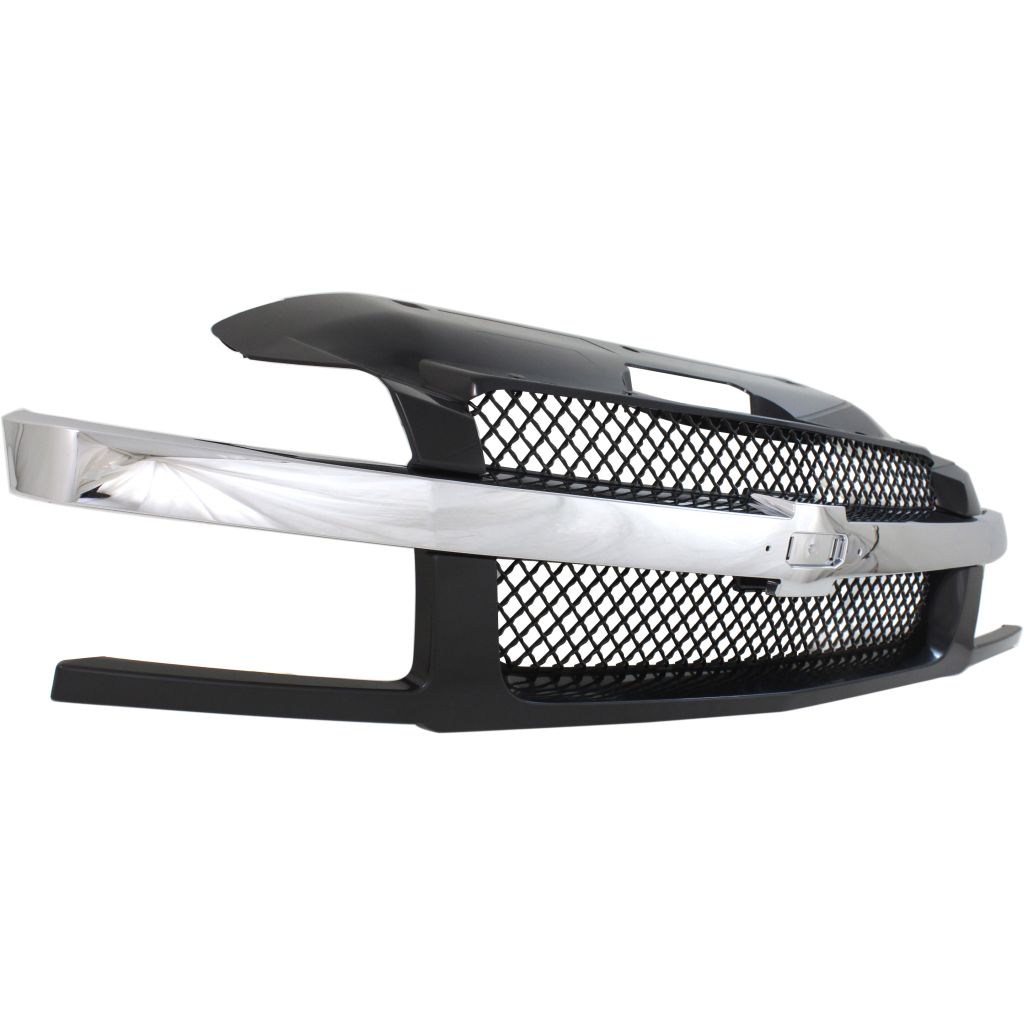 GM TRUCKS & VANS AVALANCHE GRILLE CHR/BLK (For W/ Plastic Bmp Style) OEM#19168631 2002-2006 PL#GM1200543