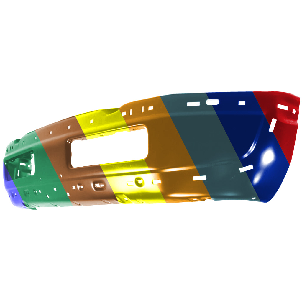 DODGE TRUCKS & VANS DODGE/PU (Exc 02 R1500) (Old Style) FRONT BUMPER PTD ( W/O SPORT ) OEM#5DY06PSJ 1994-2002 PL#CH1002173