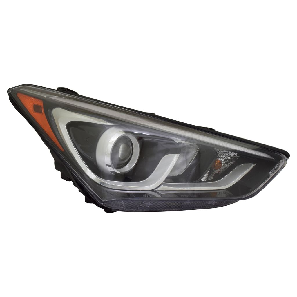 HYUNDAI SANTA FE SPORT (2.0/2.4L) HEAD LAMP ASSY RIGHT (Passenger Side) (HALOGEN)(PROJECTOR)(W/LED ACCENT) OEM#921024Z500 2017-2018 PL#HY2503205