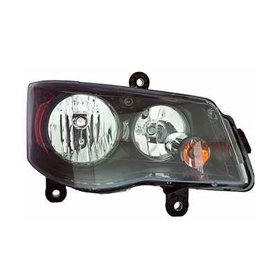 CHRYSLER TOWN & COUNTRY HEAD LAMP ASSEMBLY RIGHT (Passenger Side) (HALOGEN)(BLK BEZEL) OEM#68206500AC (P) 2014-2016 PL#CH2503266