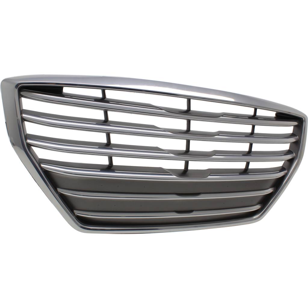 HYUNDAI GENESIS SEDAN GRILLE SILVER/SATIN-CHROME (WO/AUTO CRUISE) **CAPA** OEM#86350B1040 2015-2016 PL#HY1200191C