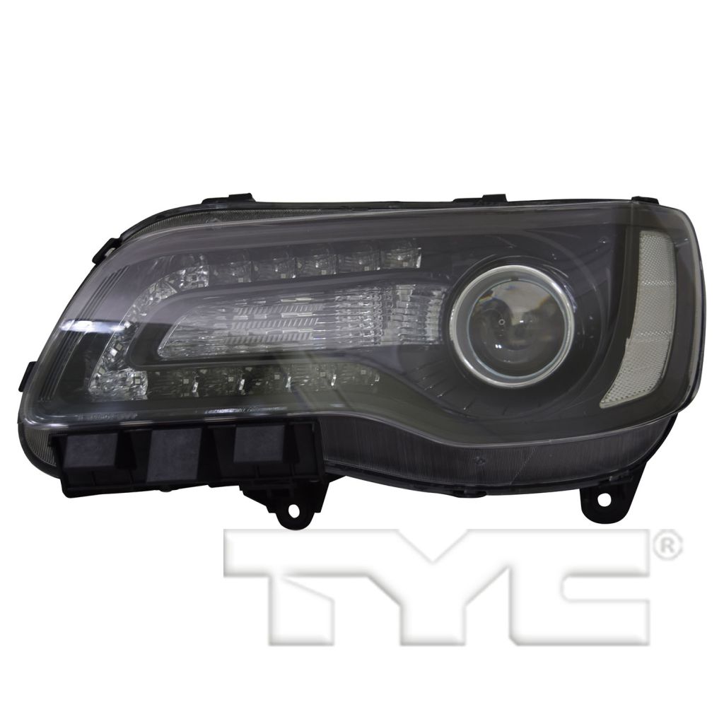 CHRYSLER 300 HEAD LAMP ASSY LEFT (Driver Side) (HALOGEN)(BLACK) OEM#68214383AD 2015-2017 PL#CH2502269