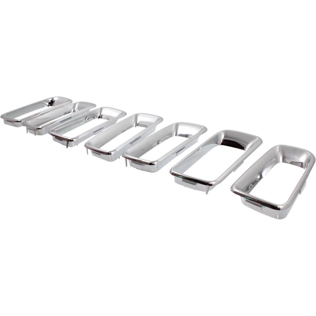 JEEP COMPASS GRILLE MOLDING CHROME (7 PC SET) OEM#68109865AA 2011-2017 PL#CH1210111