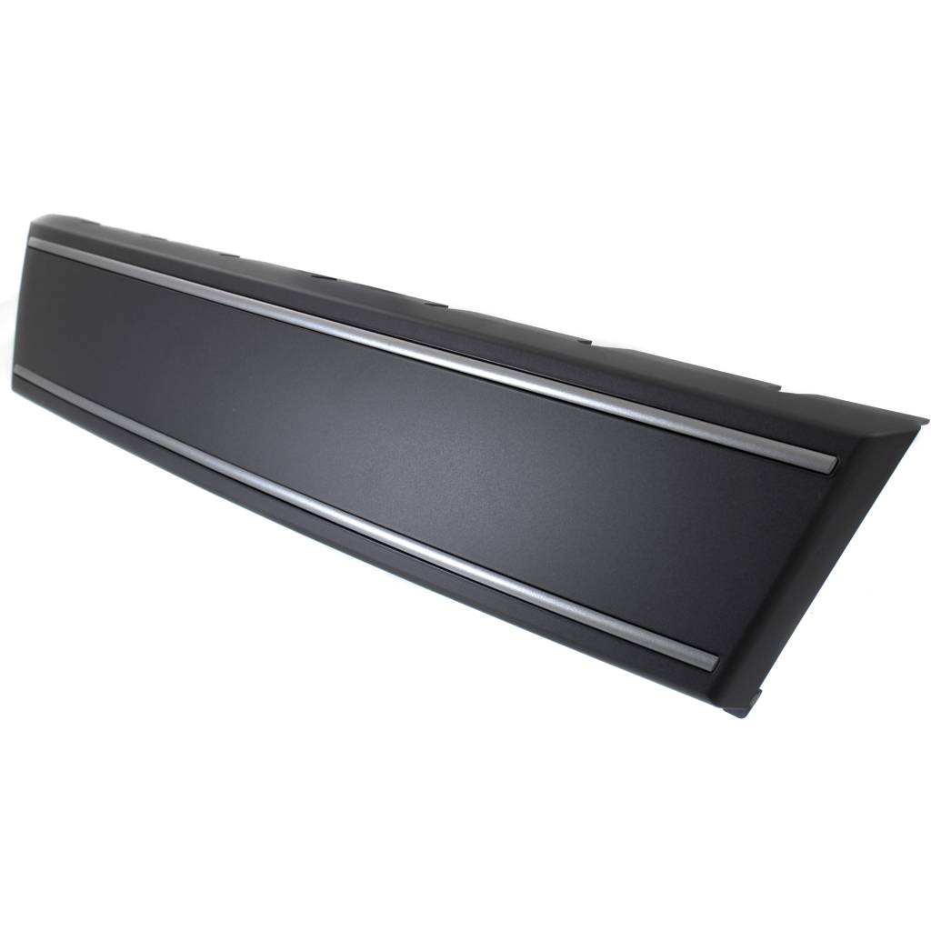 AUDI S5 CABRIO FRONT BUMPER LICENSE PLATE BAR PTD-BLACK W/CHROME MLDG WO/LICENSSE PLATE MOUNT OEM#8K0807287A1RR 2010-2012 PL#AU1068104