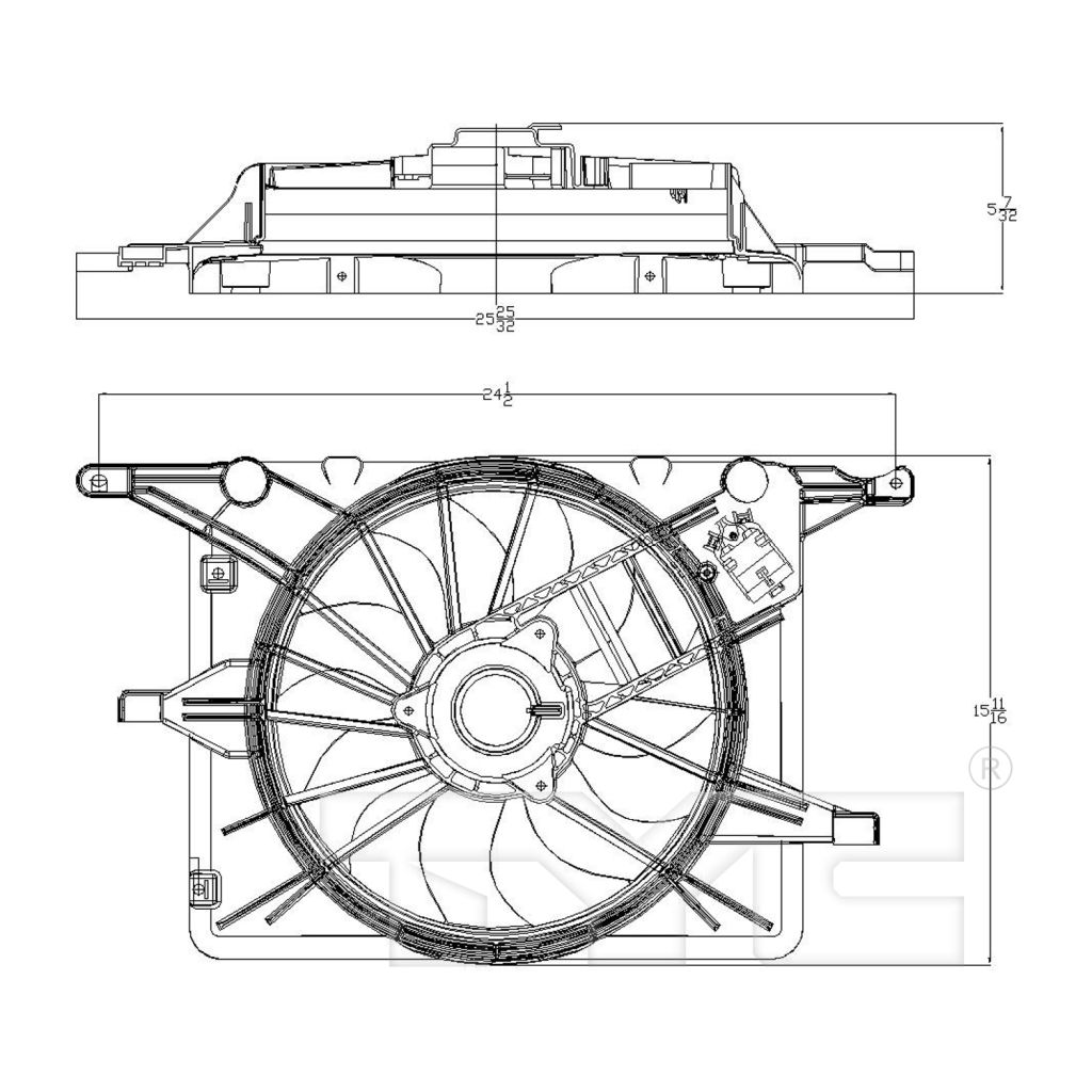 PONTIAC SOLSTICE RADIATOR & A/C FAN ASSY (W/O TURBO)(SINGLE FAN) OEM#19130491 2006-2009 PL#GM3115214