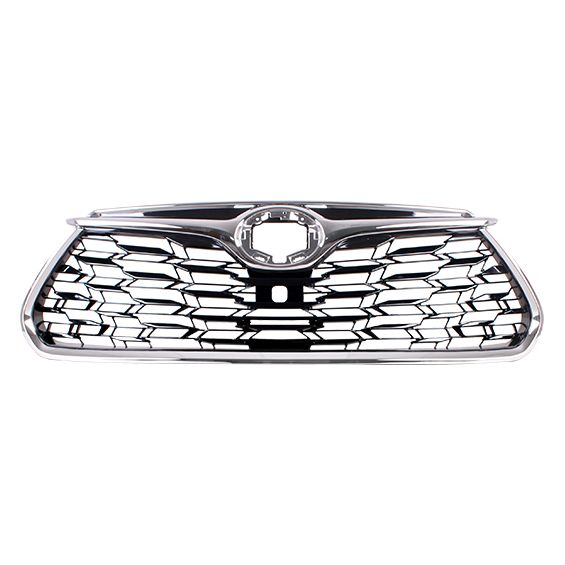 TOYOTA HIGHLANDER HYBRID GRILLE PTD-BLACK W/CHROME MLDG (W/FRONT VIEW CAMERA) OEM#531010E330 2020-2026 PL#TO1200457