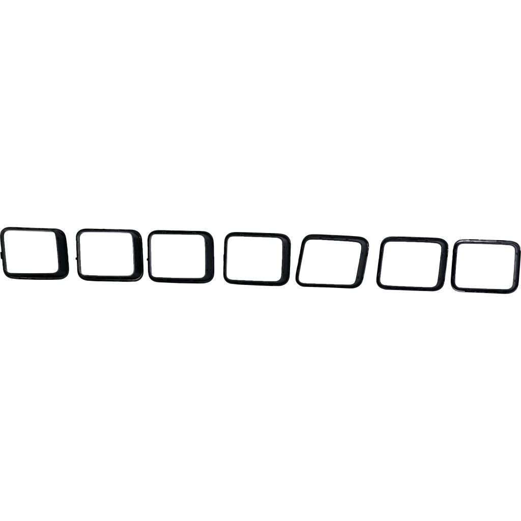 JEEPVEHICLE GRAND CHEROKEE / GRAND CHEROKEE WK GRILLE TRIM RINGS SET (7pc) PTD-BLACK (SRT/TRACKHAWK) OEM#5ZL71TZZAA 2017-2021 PL#CH1211100