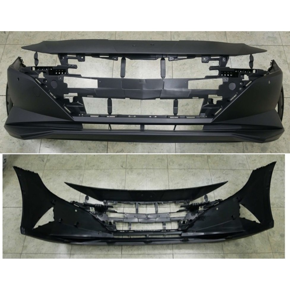 HYUNDAI ELANTRA SEDAN HYBRID FRONT BUMPER COVER PRIMED (W/SENSOR)(LIMTED)(WO/DARK-CHROME MLDG) OEM#86511AA010 2021-2023 PL#HY1000254