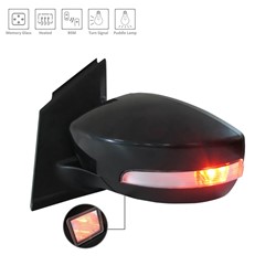 FORD TRUCKS & VANS ESCAPE DOOR MIRROR LEFT (Driver Side) PWR/HTD/SIGNAL/PUDDLE/MEMORY (W/BSD)(PTM) OEM#GJ5Z17683EA-PFM 2017-2019 PL#FO1320569