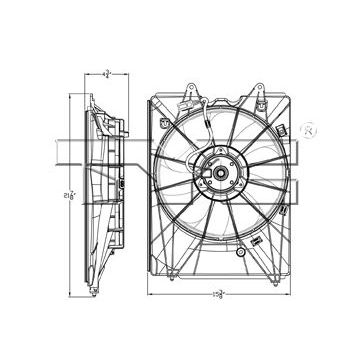 HONDA RIDGELINE RADIATOR FAN ASSEMBLY RIGHT (Passenger Side) OEM#190155J6A01-PFM 2017-2025 PL#AC3115125