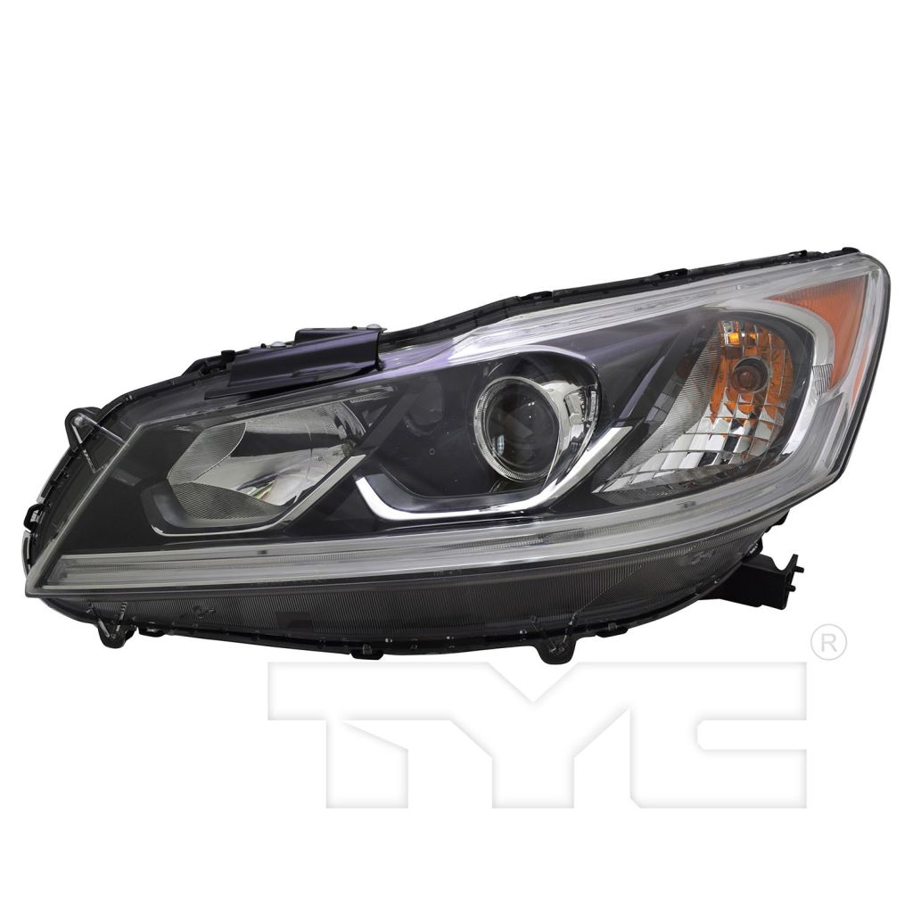 HONDA ACCORD SEDAN HEAD LAMP ASSEMBLY LEFT (Driver Side) (HALOGEN) W/LED DRL**CAPA** OEM#33150T2AA81 2016-2017 PL#HO2502169C
