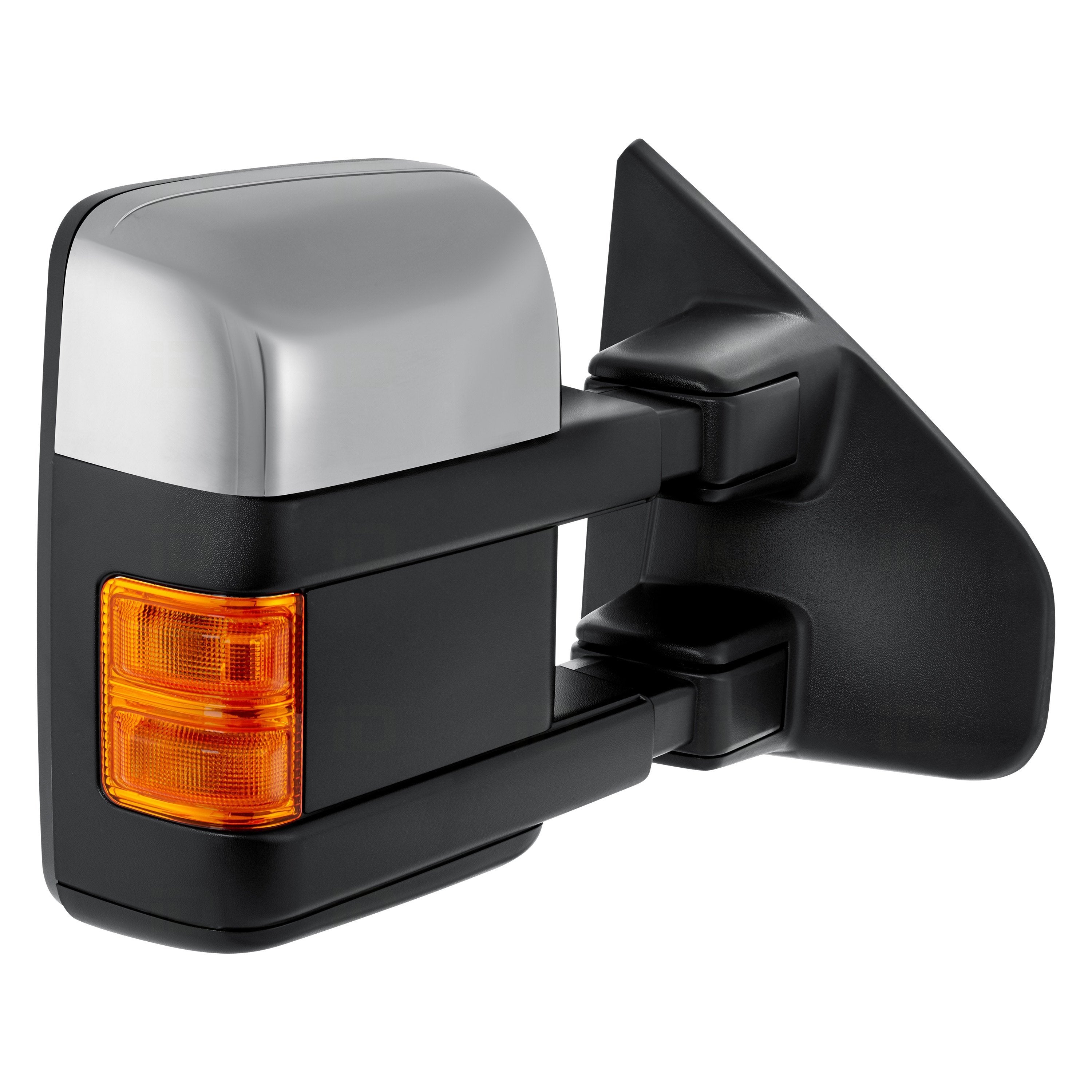 FORD TRUCKS & VANS FORD/PU F150 SVT RAPTOR DOOR MIRROR RIGHT (Passenger Side) PWR/HTD/SIGNAL/PUDDLE/MEMORY/PWR-FOLD (BLACK&CHROME CVR)(DUAL ARM) OEM#DL3Z17682AA-PFM 2013-2014 PL#FO1321480