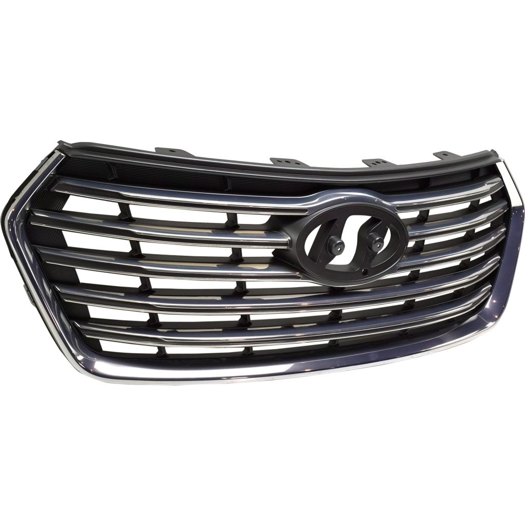 HYUNDAI SANTA FE /SANTA FE XL (3.3L) GRILLE GRAY W/SATIN-CHROME MLDG (WO/CAMERA) **CAPA** OEM#86350B8BA0 2017-2019 PL#HY1200199C