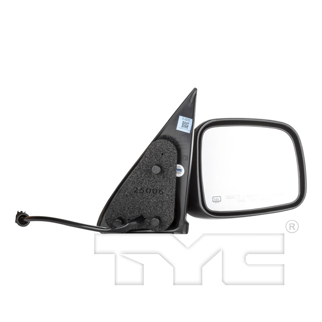 JEEP LIBERTY DOOR MIRROR RIGHT (Passenger Side) POWER/HEATED (W/O MEMORY)(BLK) OEM#55155839AI-PFM 2002-2007 PL#CH1321232