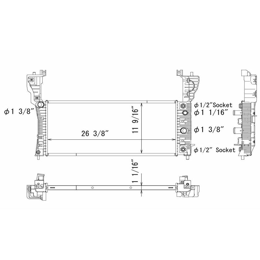FORD TRUCKS & VANS EDGE RADIATOR 2.0L OEM#CT4Z8005A 2011-2014 PL#FO3010320