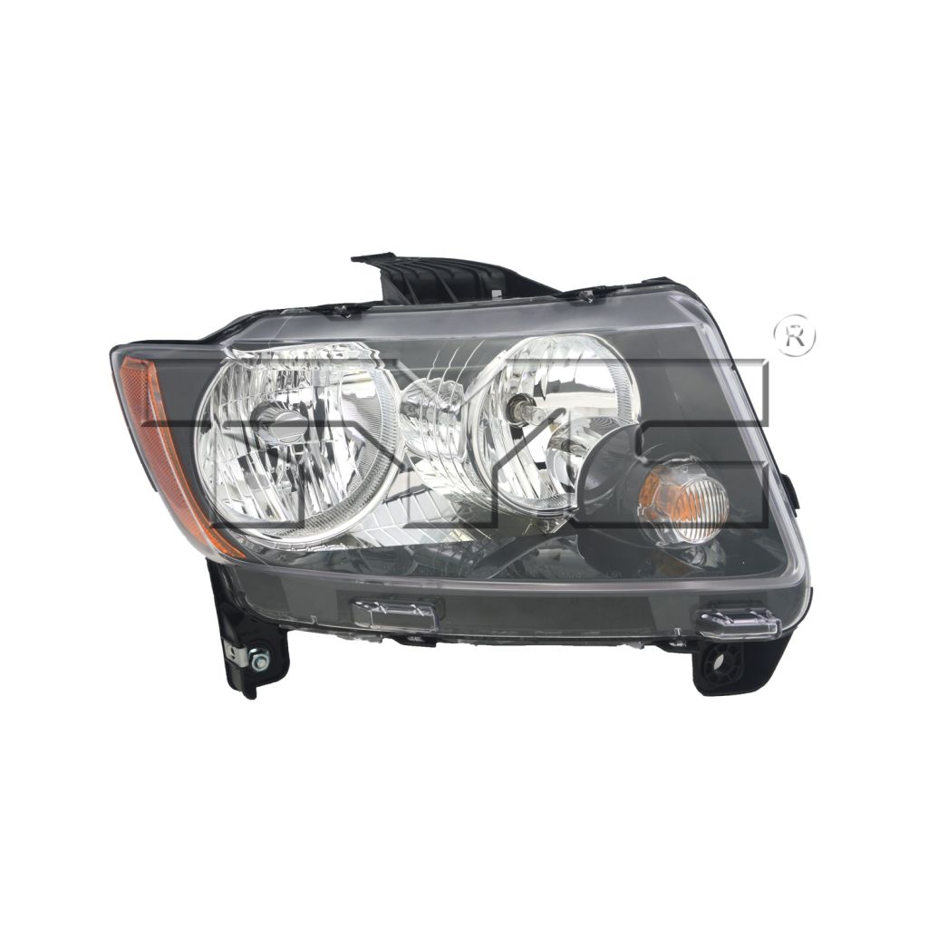 JEEP COMPASS HEAD LAMP ASSEMBLY RIGHT (Passenger Side) (WO/PROJECTOR)(BLK BEZEL) OEM#68171214AB 2013-2017 PL#CH2503246