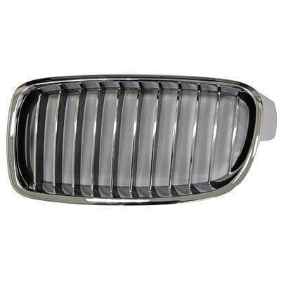 BMW BMW 3 (SEDAN) GRILLE LEFT (Driver Side) CHROME FRAME /CHR/BLK INNER(11 BAR)(LUXURY) OEM#51137263481 2012-2018 PL#BM1200234