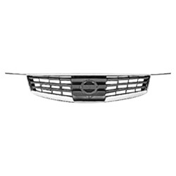 NISSAN(DATSUN) MAXIMA GRILLE PTD/SLV-BLK W/CHR FRAME OEM#62070ZK30B 2007-2008 PL#NI1200227