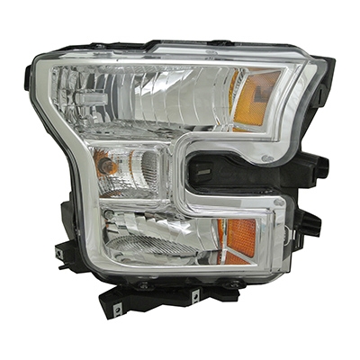 FORD TRUCKS & VANS FORD/PU (F150)(EXC RAPTOR) HEAD LAMP UNIT RIGHT (Passenger Side) (HALOGEN)(CHROME BEZEL) OEM#FL3Z13008A 2015-2017 PL#FO2503335