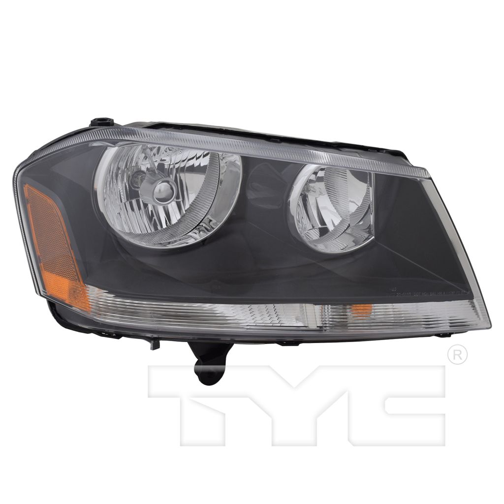 DODGE AVENGER HEAD LAMP ASSEMBLY RIGHT (Passenger Side) (BLACK HSG)**CAPA** OEM#5303744AD 2008-2014 PL#CH2503194C