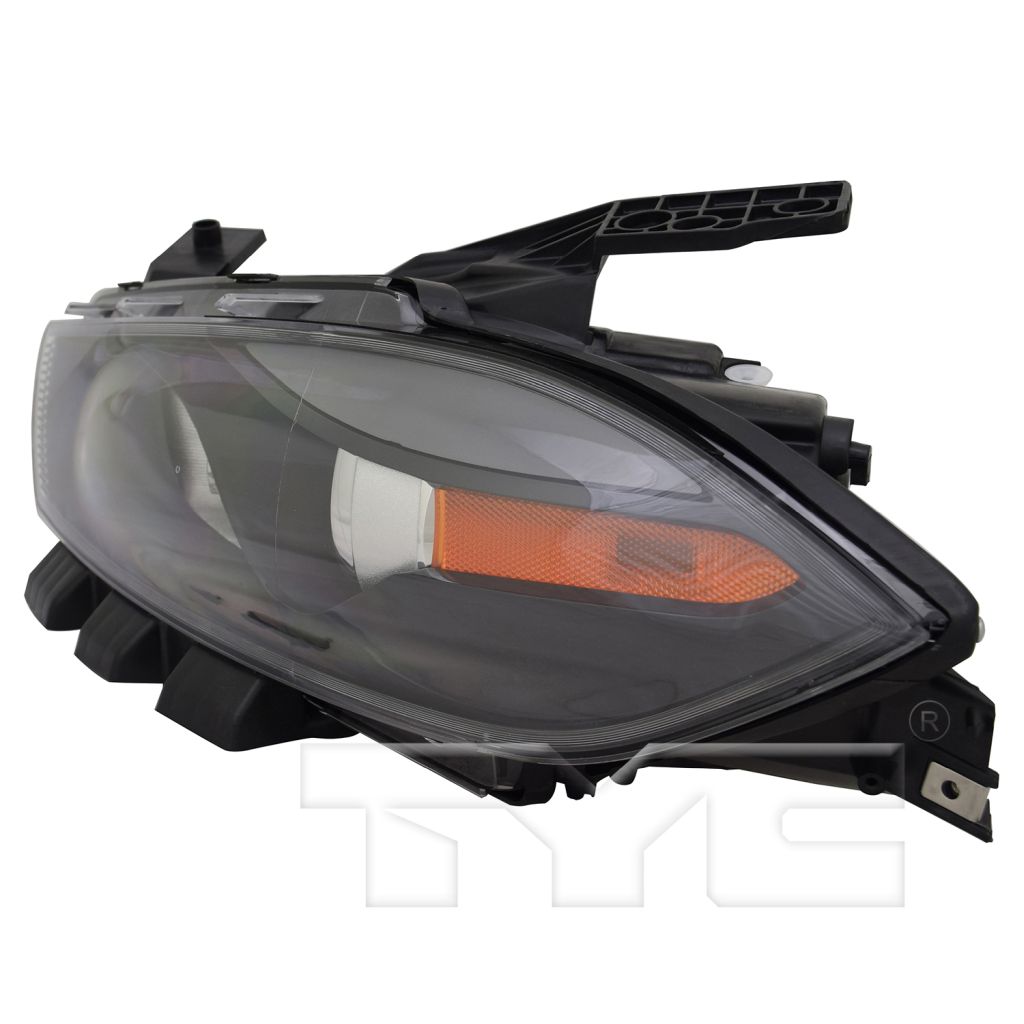 DODGE DART HEAD LAMP ASSEMBLY LEFT (Driver Side) (HALOGEN)(BLK BEZEL) OEM#68085141AL 2013-2015 PL#CH2502240