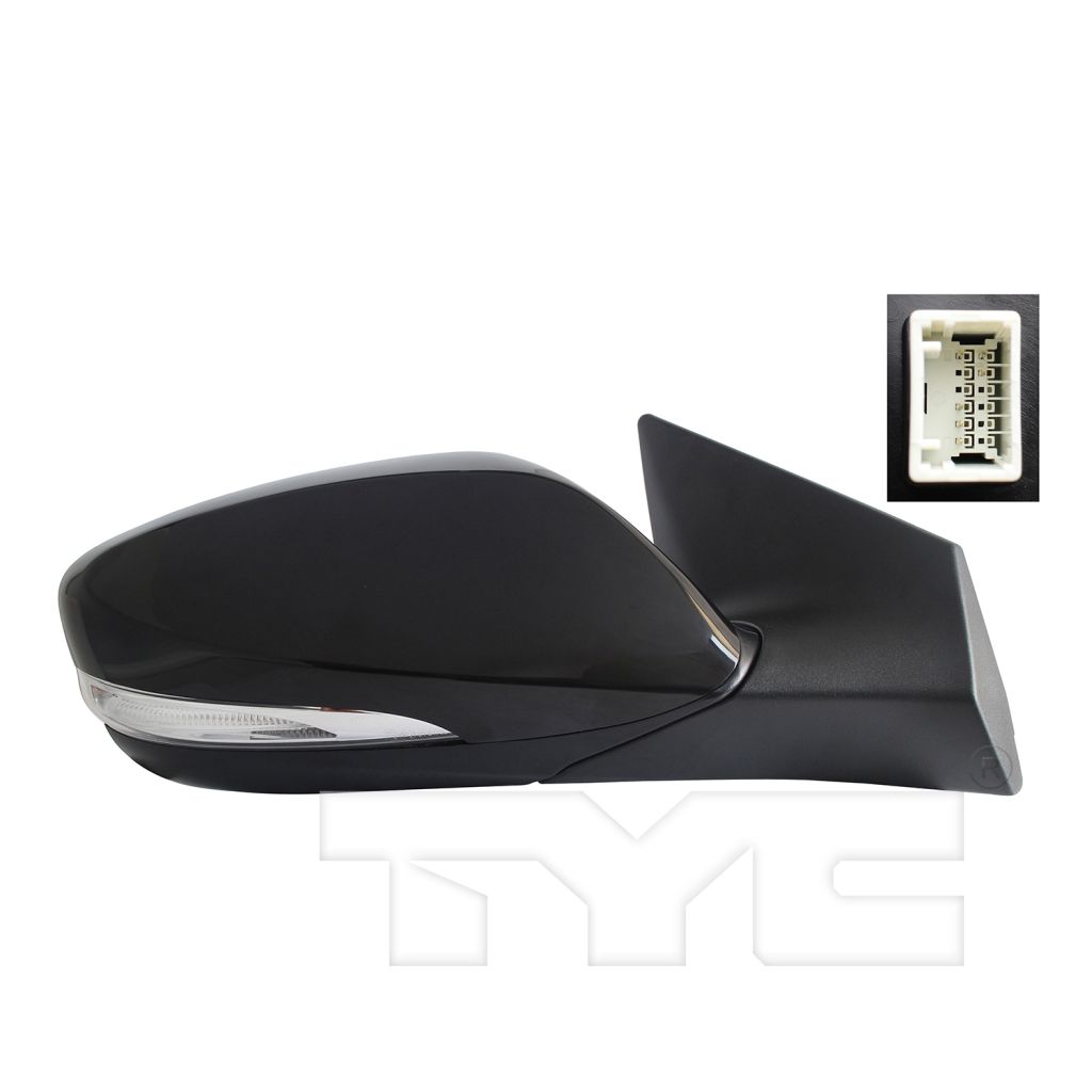 HYUNDAI ELANTRA COUPE DOOR MIRROR RIGHT (Passenger Side) POWER/HEATED (W/ SIGNAL) OEM#876203X040 2013 PL#HY1321178