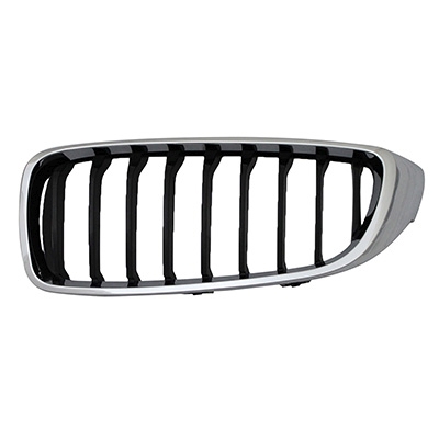 BMW BMW 4 (4DOORS) GRILLE LEFT (Driver Side) CHR-BLK (SPORT/M SPORT) OEM#51137294817 2015-2020 PL#BM1200264