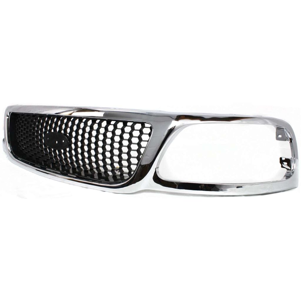 FORD TRUCKS & VANS FORD/PU (NEW)(F150/F250)LD GRILLE CHROME Frame & PTD Inner (Honeycomb) OEM#3L3Z8200BB 1999-2003 PL#FO1200404