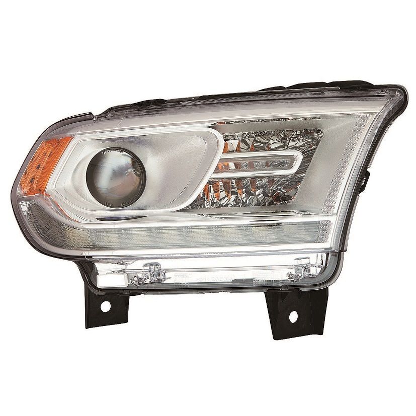 DODGE TRUCKS & VANS DURANGO HEAD LAMP ASSY RIGHT (Passenger Side) (HALOGEN)(W/LED DRL)(CHROME TRIM)**CAPA** OEM#68299132AH 2016-2020 PL#CH2503306C