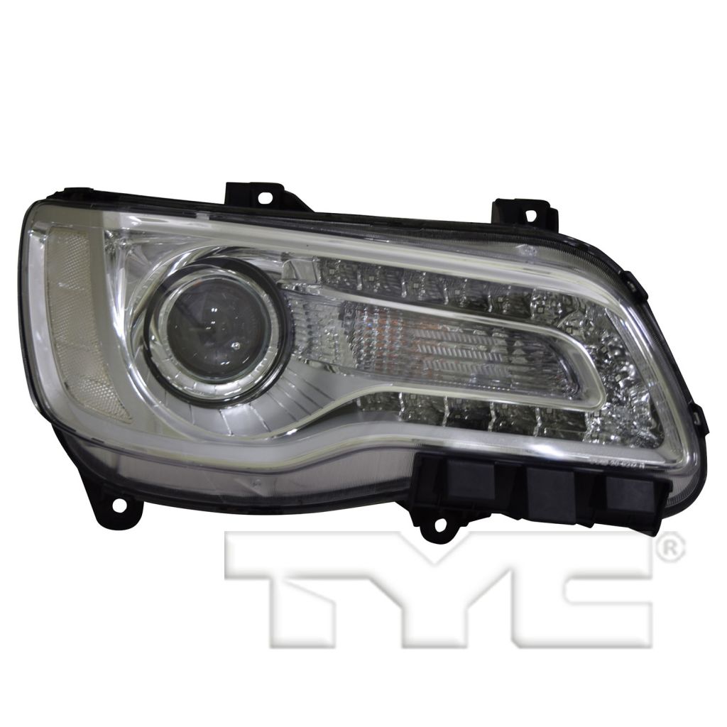 CHRYSLER 300 HEAD LAMP ASSY RIGHT (Passenger Side) (HALOGEN)(CHROME) OEM#68196276AD 2015-2017 PL#CH2503268
