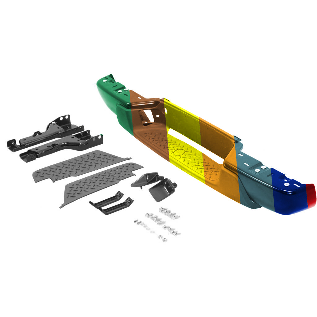 GM TRUCKS & VANS CANYON (GMC) STEP BUMPER ASSEMBLY BLACK (W/O XTREME & TOWING) OEM#20814972-PFM 2008-2012 PL#GM1103157