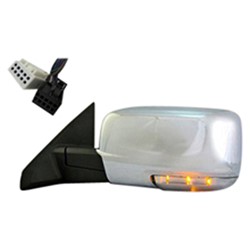 DODGE TRUCKS & VANS DODGE/PU (R1500) DOOR MIRROR LEFT (Driver Side) PWR/HTD/SIGNAL/PUDDLE/MEMORY (SINGLE GLASS)(CHR) OEM#55079043AD (P) 2009-2012 PL#CH1320292